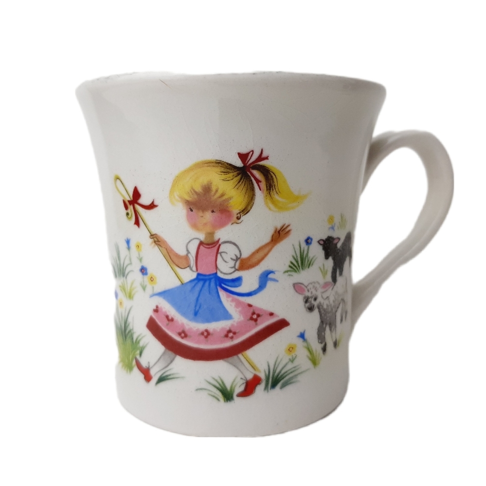 🍒 Vintage Little Bo Peep Nursery Rhyme Kids Mug Cup